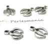 5 pendentifs petites feuille ref OBA0516 VA