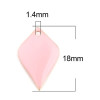 Sequins Émaillés Pétaline Losange Arrondi 18x12mm Rose – Cuivre Doré
