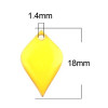 Sequins Émaillés Pétaline Losange Arrondi 18x12mm Jaune Cuivre Doré