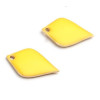Sequins Émaillés Pétaline Losange Arrondi 18x12mm Jaune Cuivre Doré
