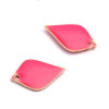 Sequins émaillés Pétaline, losange arrondi 18 par 12mm Rose Flashy