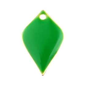 Sequins émaillés Pétaline, losange arrondi 18 par 12mm Vert