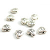 ZN999 PAX 25 perles intercalaires Coeur  8mm Métal coloris Argent Antique