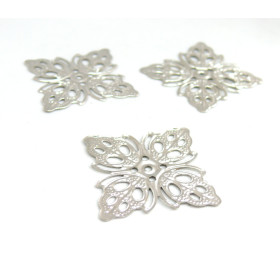 20 pendentifs FILGRANE LOSANGE ARGENT Platine 25mm S1132688