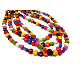 30 petits coeur 15mm multicolor