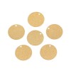 Pendentifs Medaille Stardust Effet Pailllettes Rondes 15mm cuivre coloris Doré