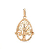Pendentif Cage Goutte ARBRE pour PERLE BOULE BOLA Grossesse 18mm cuivre Doré