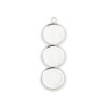 PS11671504 PAX 5 Supports de pendentif Triple 12mm metal couleur Argent Platine