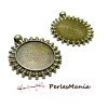 Supports Pendentifs ARTY ART DECO 25mm, Métal Coloris Bronze
