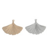 Estampes pendentif filigrane Mini Ginkgo biloba cuivre couleur Doré de 22mm