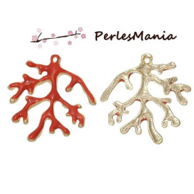 Pendentifs émaillés forme CORAIL