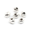 Perles Intercalaires Forme Galet 9x7mm – Métal Couleur Argent Platine