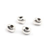 Perles Intercalaires Forme Galet 9x7mm – Métal Couleur Argent Platine