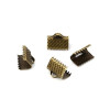 PAX: 200 GRIFFE PINCE ATTACHE RUBAN 10mm BRONZE embouts, serre fils S1114625