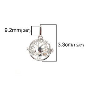 Pendentif Cage ARBRE pour PERLE BOULE BOLA GROSSESSE 18mm