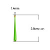 PS110238290 PAX 4 sequins médaillons résine style émaillés Biface Goutte très longue Vert Flashy 38 mm