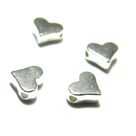 PS110087706 PAX 50 perles intercalaires passants Coeur 7mm couleur Doré 