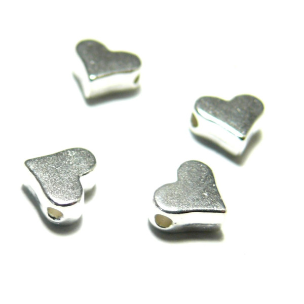 PS110087706 PAX 50 perles intercalaires passants Coeur 7mm couleur Doré 