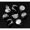 PS1122706 PAX 10 supports de Boucles d'oreille clips 12mm  métal Coloris ARGENT VIF