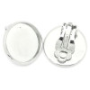 PS1122706 PAX 10 supports de Boucles d'oreille clips 12mm  métal Coloris ARGENT VIF