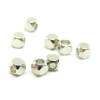 PS110108670 PAX 50 perles intercalaire petits cube 3mm Cuivre coloris Argent Platine