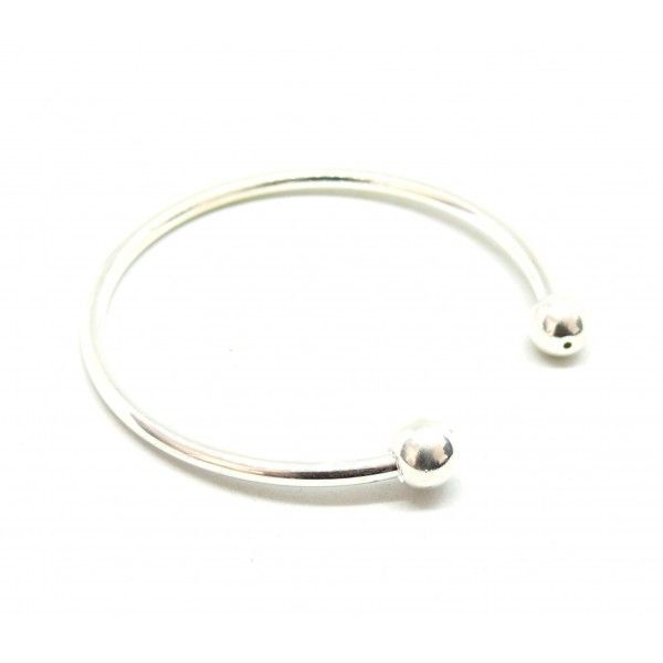 PS1103562 PAX 1 support bracelets jonc avec perles à Vis metal couleur Argent Vif Qualité Cuivre