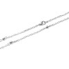 Sautoir de 70cm chaine maille et bille métal coloris Argent Platine