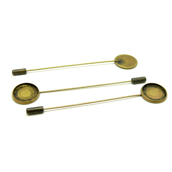 fibule 16mm Laiton coloris Bronze