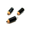 PS11422622 PAX 4 Pendentifs Crayon Résine Noir 2cm  
