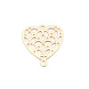 PS110239276 PAX 5 Estampes pendentif filigrane Coeur 16 mm métal coloris Doré