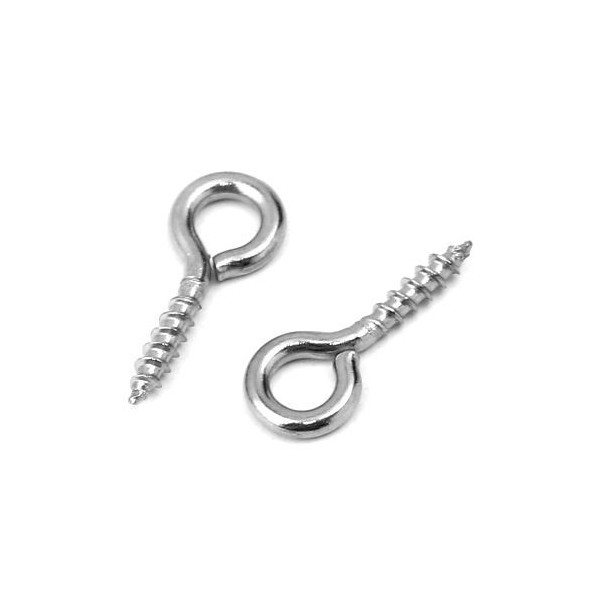 pitons à visser 8x4 mm – Acier Inoxydable finition Argenté