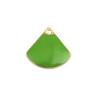 Sequins Médaillons Émaillés Eventail 13x12mm Vert