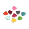 Sequins Médaillons Émaillés Eventail 13x12mm Vert