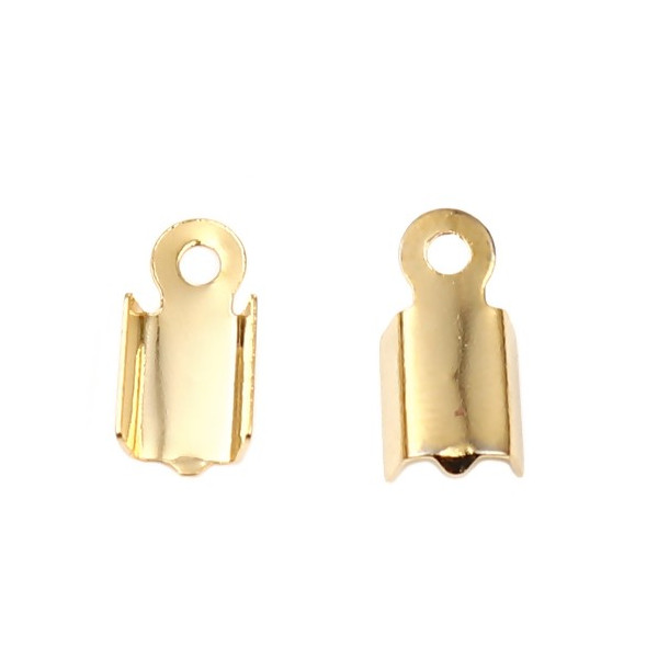 Embouts pour cordon 9mm, ACIER INOXYDABLE 304, couleur Doré
