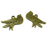 1 pendentif, breloque OISEAU DECORE BIFACE 40mm BRONZE 2B1306, DIY
