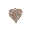 PS110239261 PAX 10 Estampes pendentif connecteur filigrane Coeur Arbre 13mm coloris Ficelle, Taupe