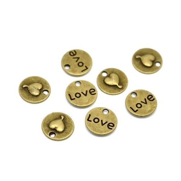 50 pendentifs I love you forever ref 196 Bronze accessoires pour création de bijoux