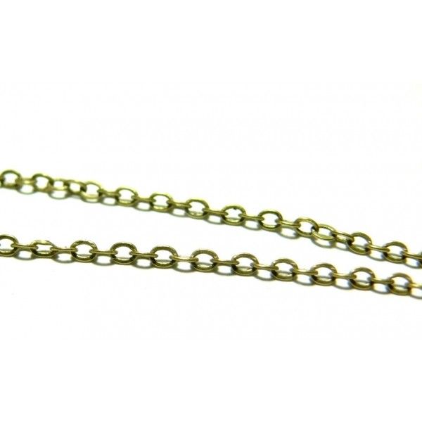 P2Y Lot de 5 mètres  Chaine maille classique métal couleur Bronze 3 par 4mm