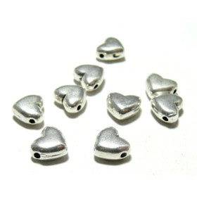 PS1198883 PAX 25 perles intercalaire COEUR BOHO metal Argent Antique