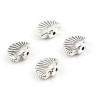 Perles intercalaires, Coquille Saint Jacques 12 par 9 mm, metal couleur Argent Antique