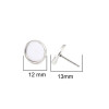 PS11676207 PAX: 10 Supports de Boucle d'oreille 10mm puce ACIER INOXYDABLE 304 et poussoirs en plastique