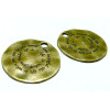 Apprêt bijoux 4 pendentifs medaille à message 2D4845 Bronze