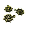 Pendentifs Roue Gouvernail 18x15mm – Métal Bronze