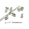 PAX environ 200 perles intercalaires TUBES OBLONG metal couleur ARGENT VIF S1194815