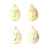 PS11696333 PAX 5 pendentifs médaillons Coeur métal coloris Doré, Saint Valentin, Fête des mères