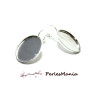 10 support de Boucle d'oreille ARGENT PLATINE qualité OVALE 13 par 18mm ref 1112132
