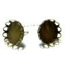 10 Supports de Boucle d'oreille  PUCE VAGUE BRONZE 12mm, DIY 