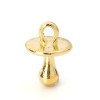 Pendentifs breloque tétine 3D métal coloris Doré