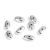 PS110210138 PAX 20 perles intercalaires Galet 12 par 4mm metal couleur Argent Platine
