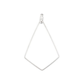 Pendentifs Anneaux Connecteurs Géométriques 56mm – Acier Inoxydable Argent Platine